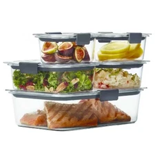 10pc Brilliance Leak Proof Food Storage Containers with Airtight Microwave 