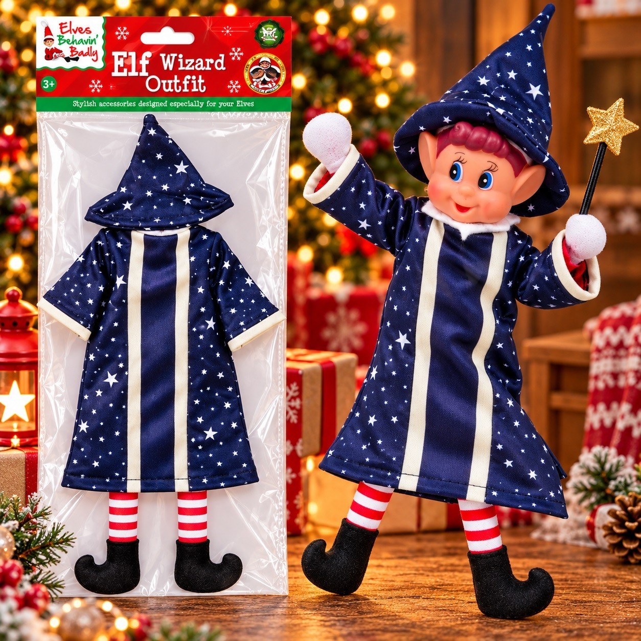 Elves Behavin' Badly Elf Wizard Festive Outfit - Purple - Image 2