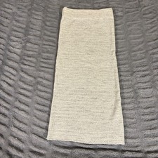 James Perse Standard Gray Ribbed Cotton Midi Skirt WHK5838 Size 1 Made in USA
