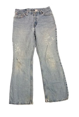Vintage Levis 517 Red Tab Jeans Denim Bootcut 30x29 90s Light Wash
