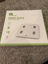 1byone Smart Scale for Body Weight, Digital Bathroom Accurate 400 lbs, White