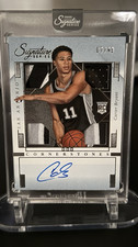 Panini 2025-26 Signature Series Carter Bryant RC Auto Patch CS-CBY 07/49 Spurs
