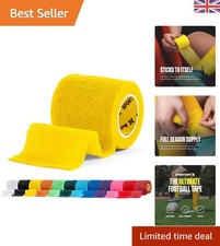 5cm x 4.5m Yellow Self-Adhesive Sports Tape - Ideal for Socks and Pet Bandages 1.33 per metre