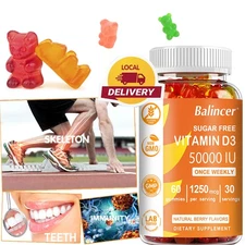 Vitamin D3 50000 IU Softgels With High Potency Strong Bones 60Gummies
