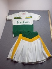 Vintage Varsity Cheerleader Sweater Skirt Set Womens 34 Rockets School Uniform