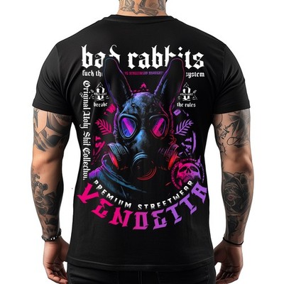 Vendetta Inc. Männer Shirt Rundhals kurzarm Rabbits 2.0 schwarz VD-1337 Baumwoll