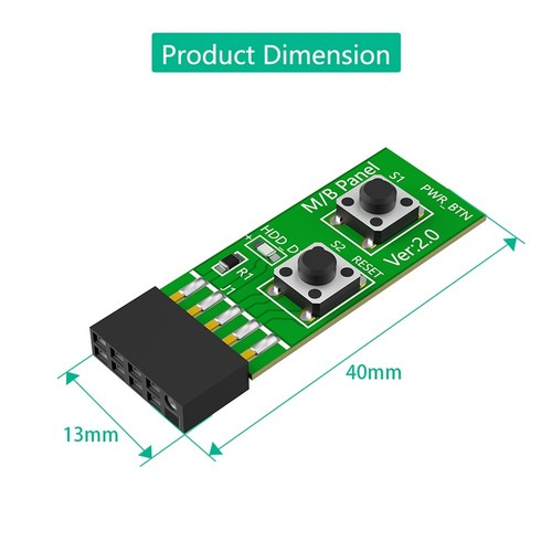2x5-Poliger Reset-/Ein-/Ausschalter-Platinenadapter für Desktop-PC-Motherbo4904 - Photo 6/6