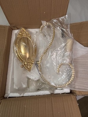 European Vintage Crystal Candelabra1/2 Light Wall Sconce Lamp