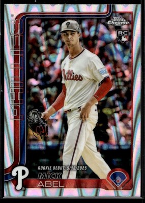 2025 Topps Chrome Update RayWave Mick Abel Rookie Philadelphia Phillies #USC87
