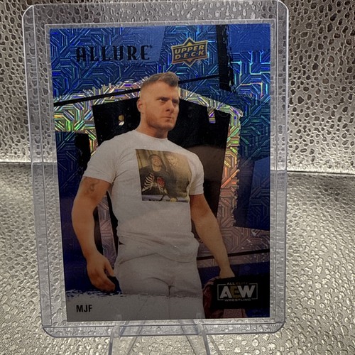 2022 Upper Deck Allure AEW Blue /35 MJF #19 SP Parallel - Picture 8 of 8