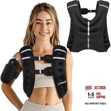 Weighted Vest Weight Vest for Men Women Kids Weights Included with 20 lb Black