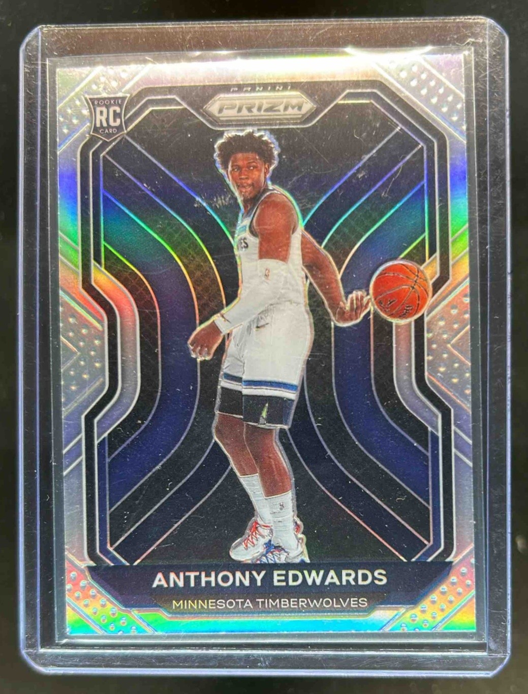 2020-21 Prizm Anthony Edwards RC Silver Prizms Rookie #258 Timberwolves