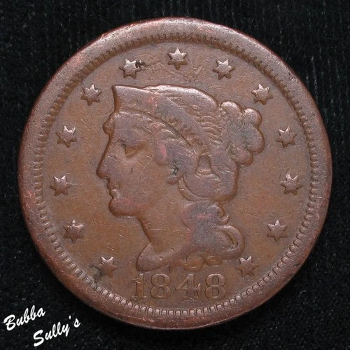 Photo of a 1848-P Large Cent from an eBay listing that sold on Jul 18, 2026