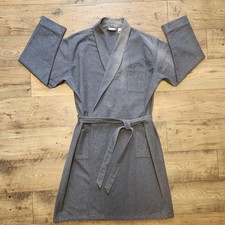 Vintage L.L. Bean Robe Mens XL Soft Cotton Gray Flannel Belted
