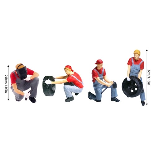 Realistic Repairman Figure Model 1:64 Scale Hand Painted Collectible Figures - Picture 8 of 12