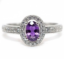1CT Amethyst  Topaz 925 Solid Sterling Silver Ring Jewelry Sz 7,8,9 ZB8