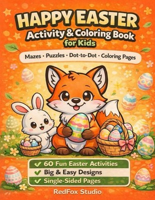 Easter Activity Book for Kids Ages 4-8: Easter Coloring Pages, Mazes, Word Searc