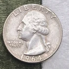 1964 D Silver Washington Quarter
