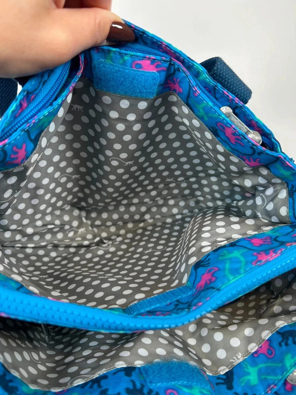 Kipling Blue Hand/Shoulder Multi Compartment bag … - image 8