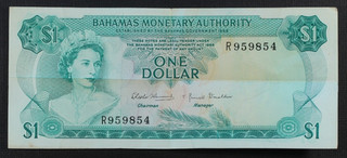 Bahamas 1 Dollar L. 1968 VF ... P 27