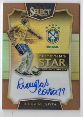 2016 Panini Select Emerging Star Signatures Copper Douglas Costa 03/49 Brazil #9