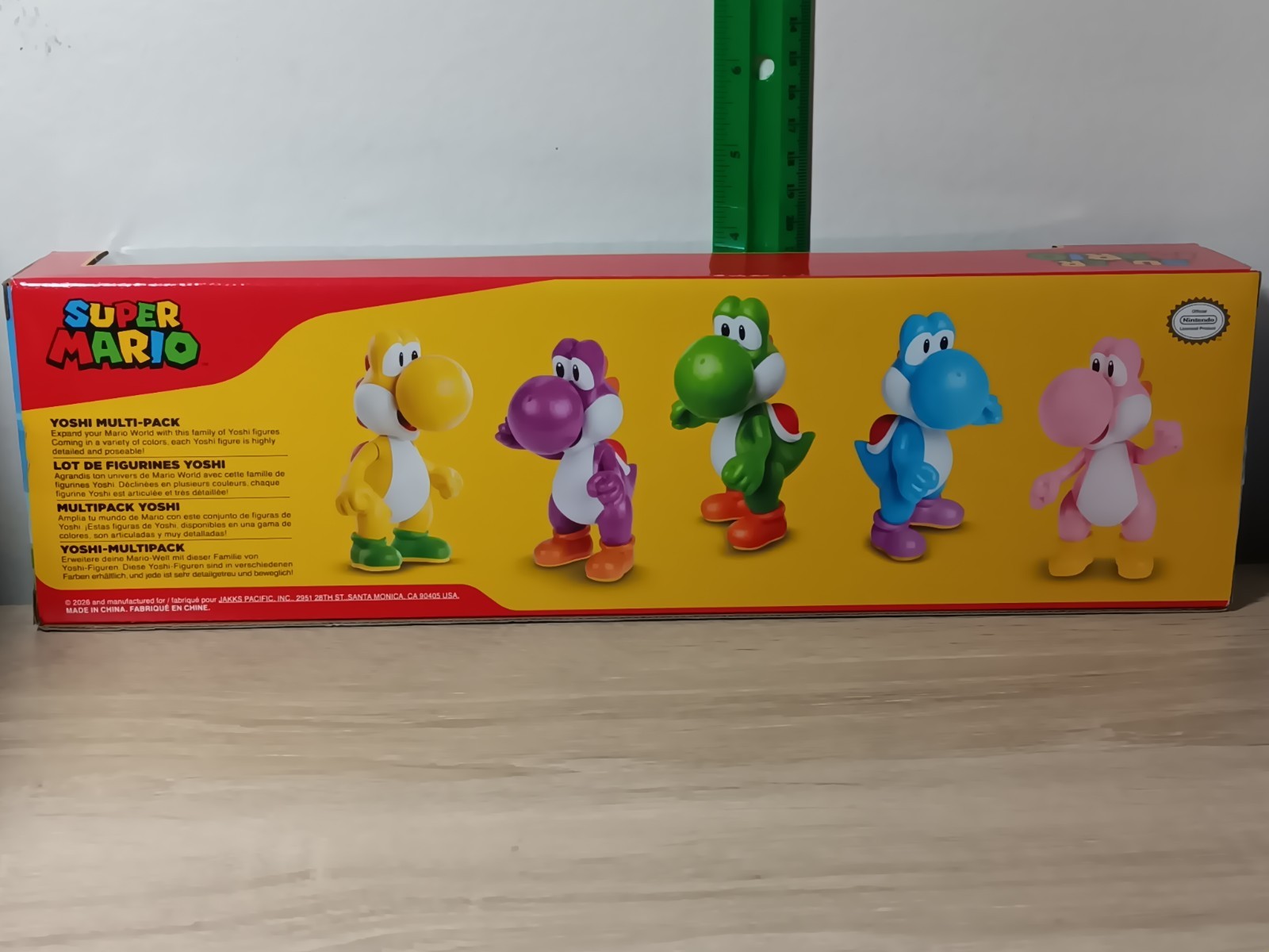 2.5" YOSHI Box Super Mario World of Nintendo Jakks Pink Purple Yellow Light Blue