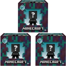 Minecraft Nether Series 23 Mini Figure Mystery Box  Bundle of 3, Ages 6+