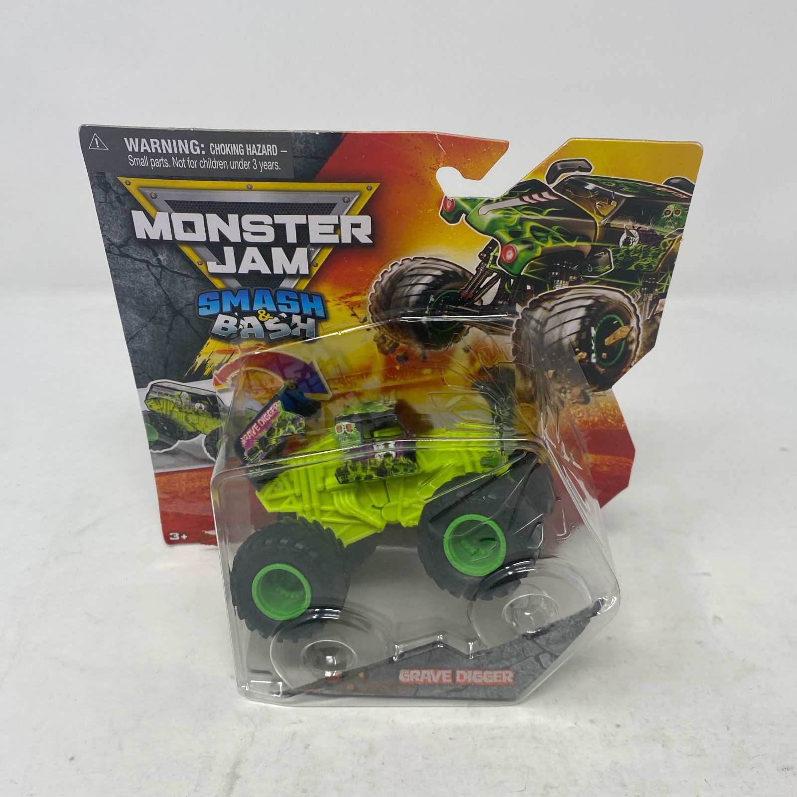 Monster Jam Grave Digger Smash & Bash 1:64 Truck Green by Spin Master