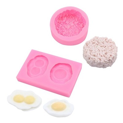 Creative Silicone Mold Poached Egg/ Noodles Shapes Resin Poly