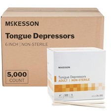 McKesson Wooden Tongue Depressors Adult Size 5000 Count