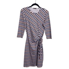 J. Mclaughlin Size Small Stripe Elora Dress Catalina Cloth Faux Wrap Stretchy J. Mclaughlin Size Small Stripe Elora Dress Catalina Cloth Faux Wrap Stretchy