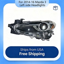 Headlights Assembly For 2014-16 Mazda 3 Driver Left Side Ma2502144 Ma2518168 Pnp Headlights Assembly For 2014-16 Mazda 3 Driver Left Side Ma2502144 Ma2518168 Pnp