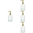 4 Pack Glas Pumpflasche Badezimmerseifenspender Flüssige Seifenflasche