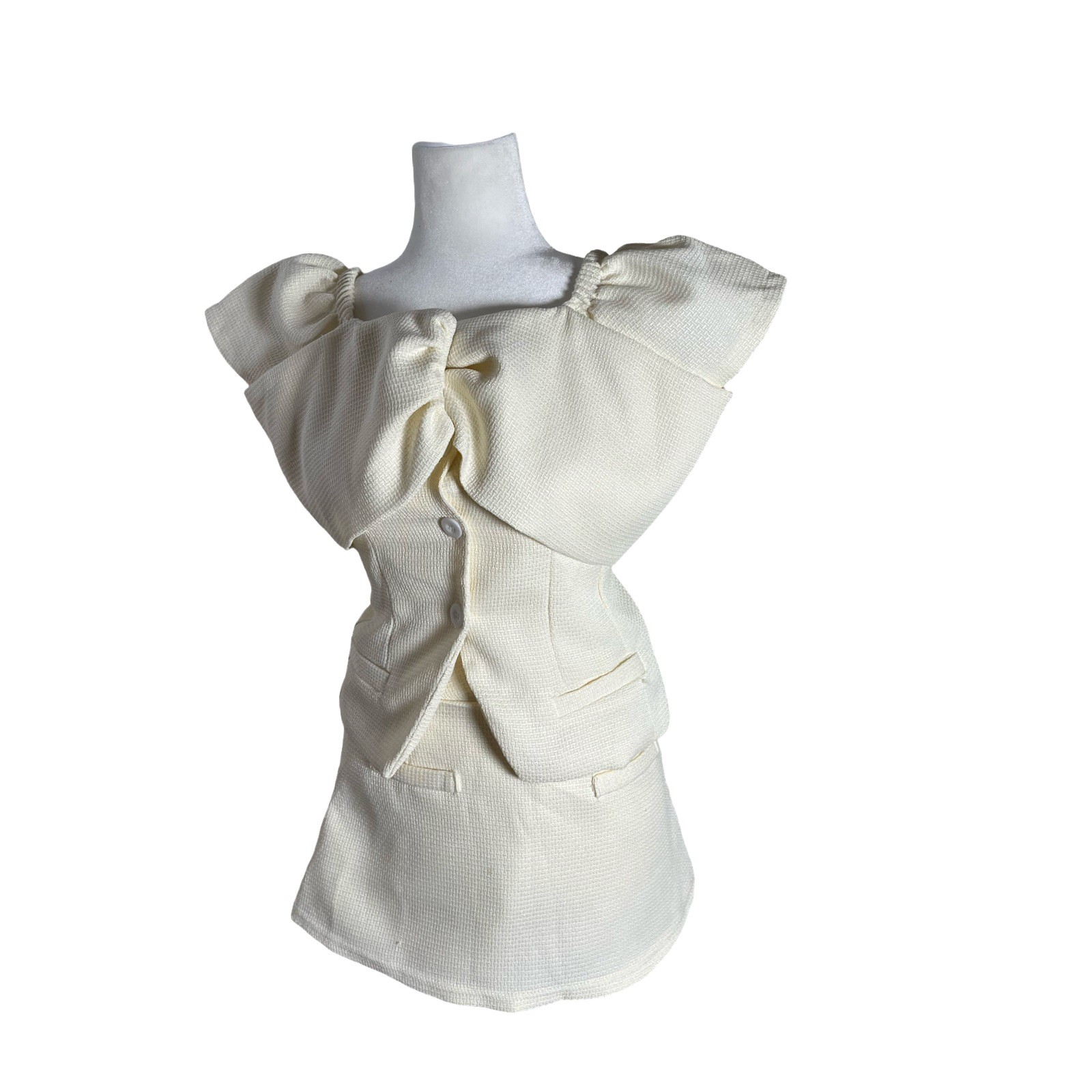 Vintage Bridal Matching Skirt Set, Custom 1980s, … - image 1