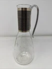 Vintage Pyrex Silver Black Atomic Star Retro Decanter Carafe - 10 1/4"