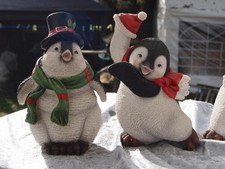 Pinguin Deko Figur Schnee Antartis wetterfest Winter Adventsdeko Esschert NEU