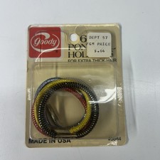 Vintage 1975 Goody Braided Elastic Ponytail Holders Extra Thick Hair 5684 Sealed