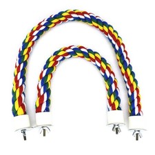Bird Rope Perch Cage Stand Bungee Toy for Budgies Cockatiels Conures Parakeets