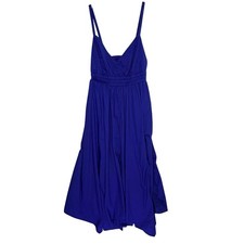 Old Navy Waist Defined Sleeveless Smocked Maxi Dress L Tanzanite Blue Resort
