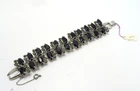Vtg. Black & Clear Rhinestone Costume Jewelry Bracelet - 03