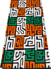 Sell by 3 Yards African Angola Wax Print Fabric -100 Cotton- for Men and Women