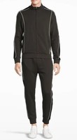 Arena Herren Trainingsanzug Jogginganzug Sportanzug, Schwarz/Grau, L