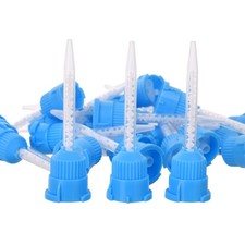 Dental Mixing Tips Impression Temporary C&B Material Blue/White Short 50/Pack