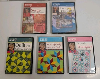 Lot of 5 Sewing With Nancy DVD's by Nancy Zieman (New and Open) Quilting Pattern