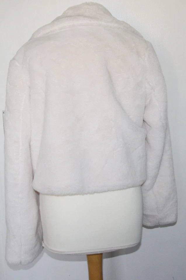 Damen Pelz Optik Abend Braut kurze Jacke mit Kragen s m l xl - Bild 4 von 4