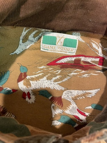 VTG Game Winner Hunting Camo Button Front Size L/ XL Jacket Long Sleeves - Picture 15 of 19