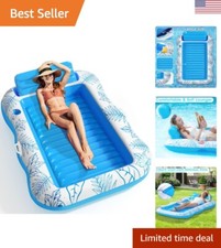 Inflatable Adult Pool Lounger Float - Large Beach Sun Tanning Floaty Raft Sun...