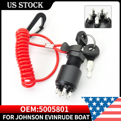 Ignition Switch 175974 5005801 For OMC Johnson Evinrude Outboard Motor 40-200HP