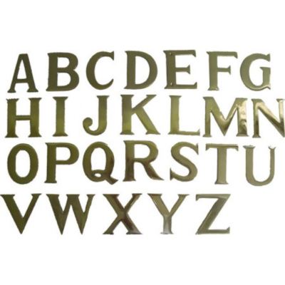 Neu 3''/76mm Massives Messing Selbstklebende Buchstaben und Zahlen für Hausschilder