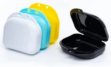 Retainer Case with Vent Holes, 4 Pcs Denture Case, Durable & Similar Mouth Guard